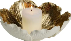 Misa Dekoracyjna Flower Bloom Ø25 Cm Kremowo-złota