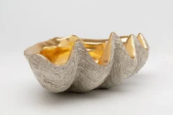 Misa Dekoracyjna Muszla Srebrno-złota 41x27 Cm