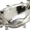 Misa Dekoracyjna Srebrna Z Aluminium Motyw Słoni 47x35 Cm