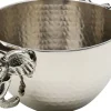 Misa Dekoracyjna Srebrna Z Aluminium Uchwyty Z Motywem Słonia 23x18 Cm
