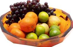 Misa Dekoracyjna Szkło Z Recyklingu Pomarańczowe Ø34 Cm