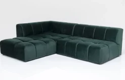 Narożnik Belami 265x210 Cm Ciemnozielony Lewy