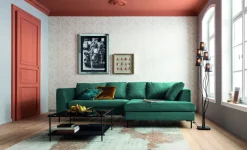Narożnik Gianna 290x167 Cm Zielony Prawy