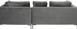 Narożnik Gianni Small Velvet 270x167 Cm Szary Prawy