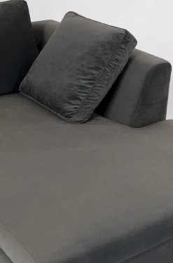 Narożnik Gianni Small Velvet 270x167 Cm Szary Prawy
