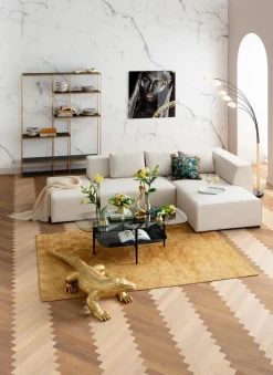 Narożnik Infinity Ottomane 306x182 Cm Kremowy Prawy
