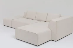 Narożnik Infinity Ottomane 306x182 Cm Kremowy Prawy
