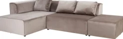 Narożnik Infinity Velvet 306x182 Cm Taupe Lewy