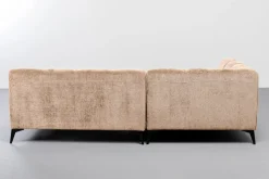 Narożnik Lewy Kremowy Nogi Czarne 250x200 Cm