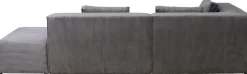 Narożnik Modułowy Sztruksowy Szary Lewy 306x182 Cm