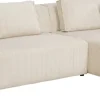Narożnik Modułowy Sztruksowy Kremowy Prawy 306x182 Cm
