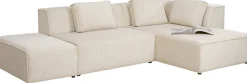 Narożnik Modułowy Sztruksowy Kremowy Prawy 306x182 Cm