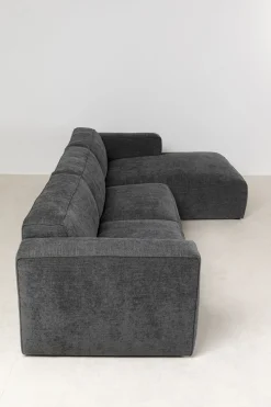 Narożnik Modułowy Tapicerowany Szary Prawy 335x170 Cm