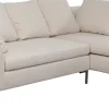 Narożnik Prawy W Kolorze Kremowym Nogi Stalowe 250x167 Cm