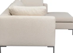 Narożnik Prawy W Kolorze Kremowym Nogi Stalowe 250x167 Cm