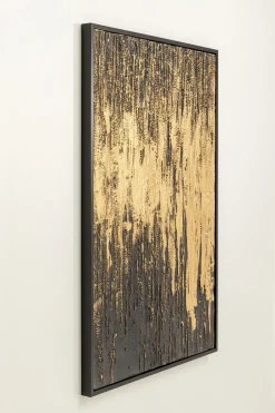 Obraz Abstract 80x120 Cm Czarno-złoty