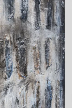 Obraz Abstrakcyjny Do Salonu Szary 90x120 Cm