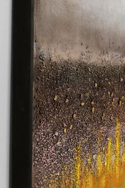 Obraz Abstrakcyjny Ręcznie Malowany żółty 90x120 Cm