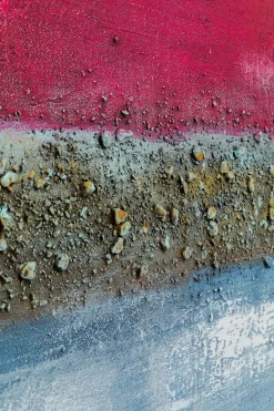 Obraz Abstrakcyjny Ręcznie Malowany Czerwony 90x120 Cm