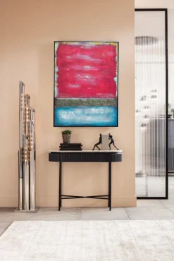 Obraz Abstrakcyjny Ręcznie Malowany Czerwony 90x120 Cm