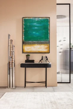 Obraz Abstrakcyjny Ręcznie Malowany Zielony 90x120 Cm