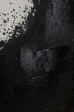 Obraz Czarno-biały Abstrakcja Farby Akrylowe 120x90 Cm