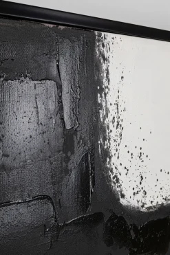 Obraz Czarno-biały Abstrakcja Farby Akrylowe 120x90 Cm