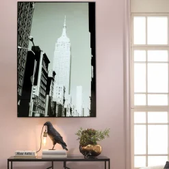 Obraz Czarno-biały Drapacz Chmur Front Szklany 100x150 Cm