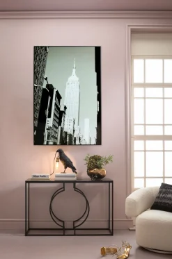 Obraz Czarno-biały Drapacz Chmur Front Szklany 100x150 Cm