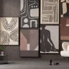 Obraz Do Salonu Odcienie Brązu 73x113 Cm