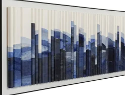 Obraz Do Salonu Poziomy Niebieski Miasto 160x60 Cm