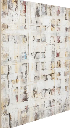 Obraz Do Salonu 120x120 Cm Abstrakcyjny Ręcznie Malowany Kolorowy