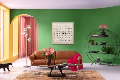 Obraz Do Salonu 120x120 Cm Abstrakcyjny Ręcznie Malowany Czarne Kropki