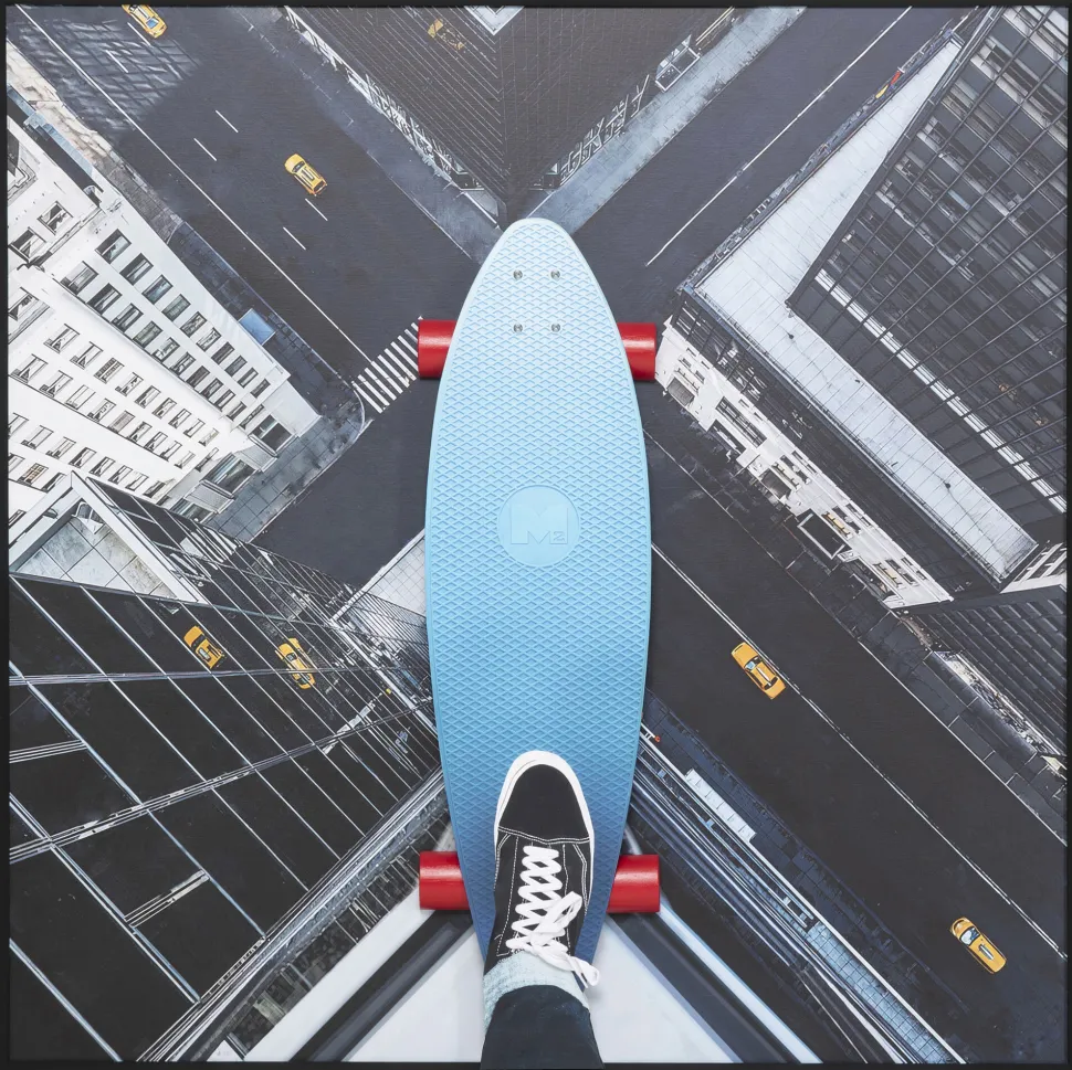 Obraz Duży Do Salonu Kolorowy 3D Skater 149x149 Cm