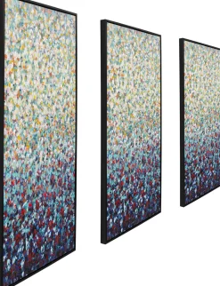 Obraz 3-elementowy Kolorowy Do Salonu Ręcznie Malowane Detale 240x160 Cm