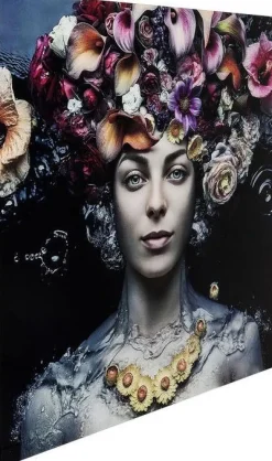 Obraz Flower Art Lady 120x120 Cm