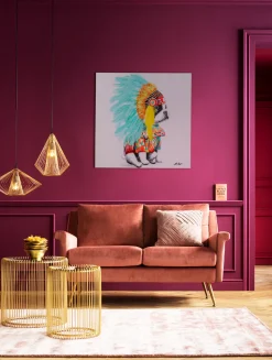 Obraz Headdress Dog 80x80 Cm Kolorowy