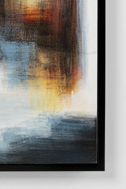 Obraz Kolorowy Ręcznie Malowany Motyw Abstrakcyjny 100x100 Cm