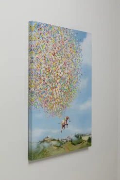 Obraz Kolorowy Słoń I Kwiaty 120x160 Cm