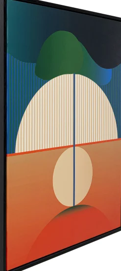 Obraz Kolorowy Wschód Słońca Rama Czarna 75x100 Cm