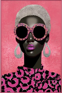 Obraz Różowy Do Salonu Glamour 75x115 Cm