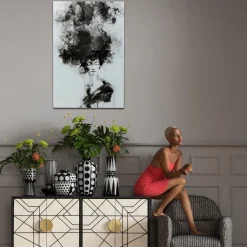 Obraz Smokey Hair 100x150 Cm Szary