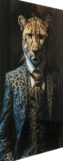 Obraz Szklany Duży 100x150 Cm Motyw Zwierzęcy Pan Gepard