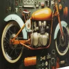 Obraz Szklany Kolorowy 80x60 Cm Motor