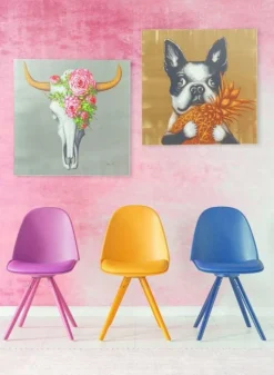 Obraz Touched Dog With Pineapple 80x80 Cm