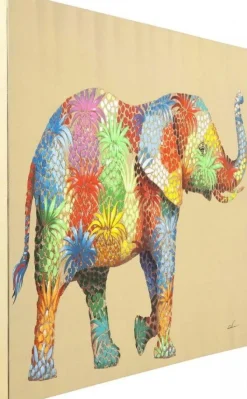 Obraz Touched Flower Elephant 120x90 Cm Kolorowy