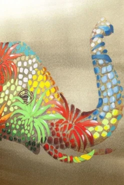 Obraz Touched Flower Elephant 120x90 Cm Kolorowy