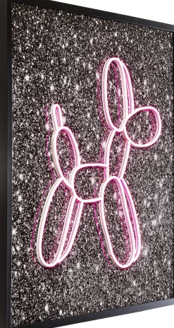 Obraz Z Podświetleniem LED Balonowy Pies 80x80 Cm