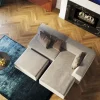 Otoman Infinity Chenille 182x117 Cm Szary Lewy