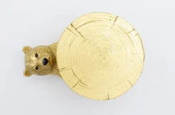 Podkładki Pod Kubki Playing Bear Ø8 Cm Złote